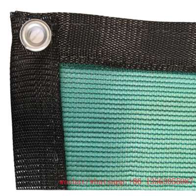 Supplier with eyelets 60% shade mono 90gsm 3mx50m PE UV taped green color fireproof fire retardant scaffold safety net