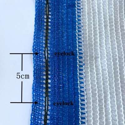 Factory with gromets metal eyelets 180gsm 2mx50m PE taped edge plastic garden fence