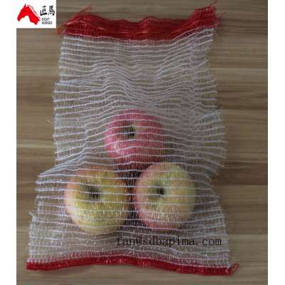 White color Factory PE Raschel net mesh bag for fruit and vegetables