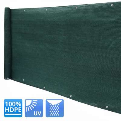 Factory dark Green 180gsm 2mx50m PE UV taped edge plastic privacy screen for balcony and garden